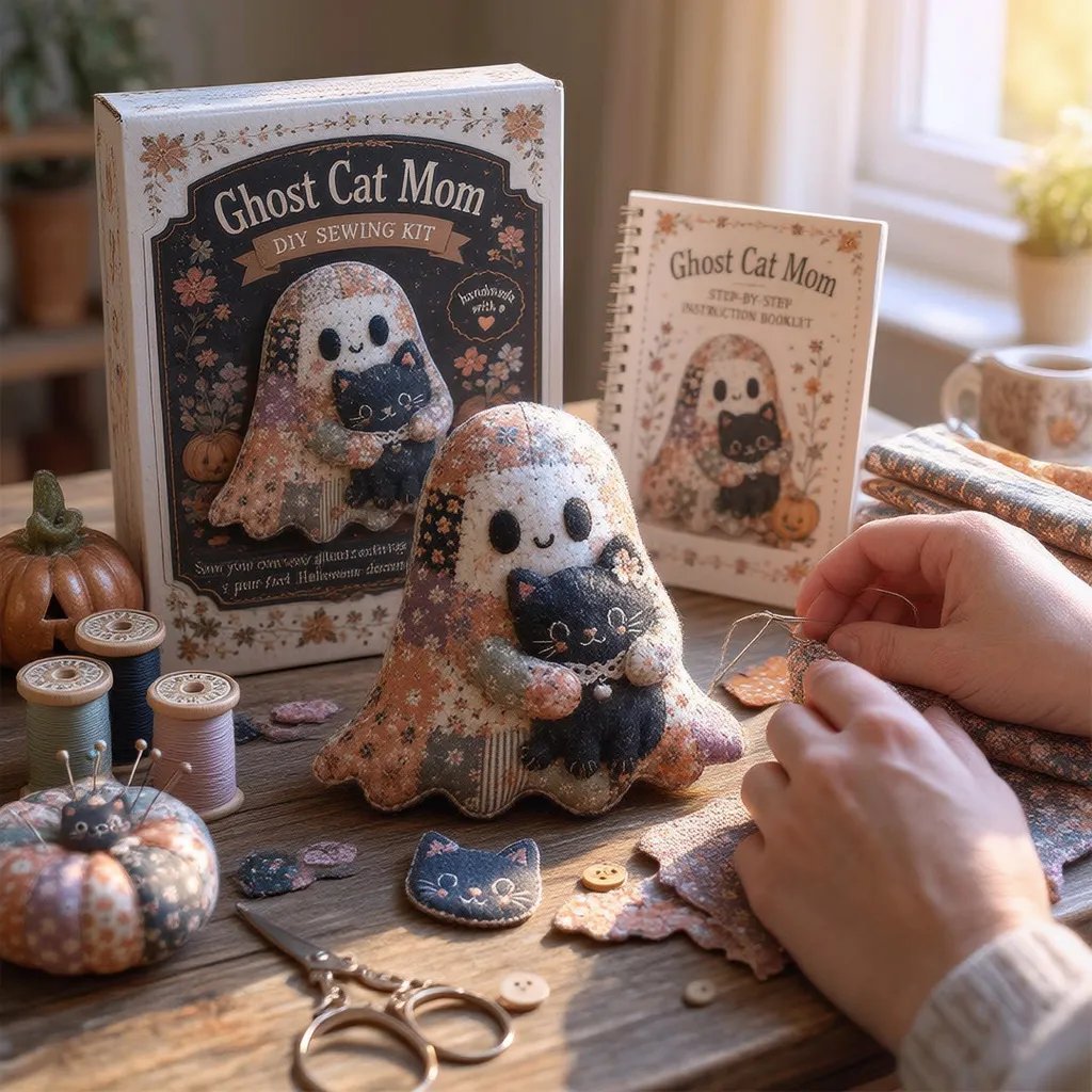 👻Little Ghost’s Cozy Halloween DIY Patchwork Kit