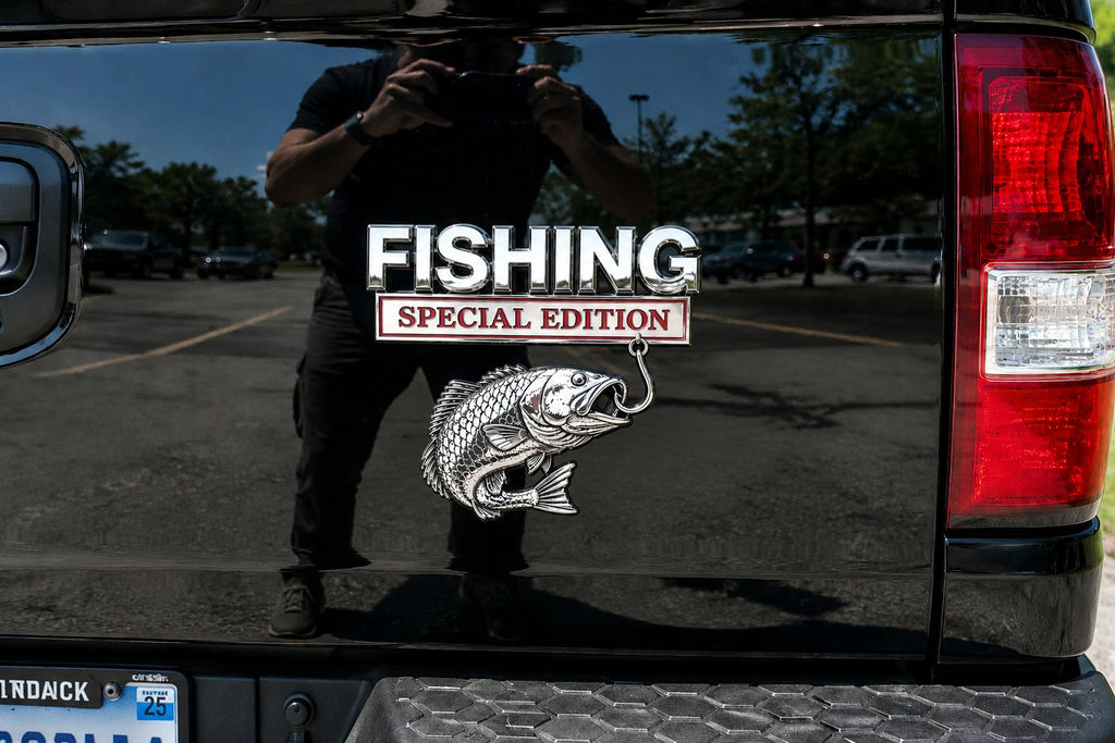 🎣 Fishing Special Edition™ Premium 3D Metal Vehicle Emblem Badge