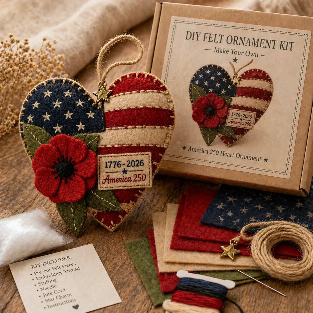 ✝️DIY Patriotic Poppy Cross Ornament Kit
