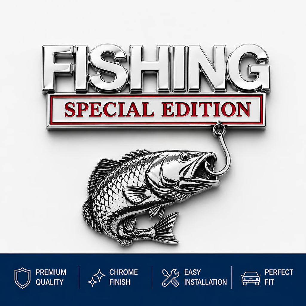 🎣 Fishing Special Edition™ Premium 3D Metal Vehicle Emblem Badge