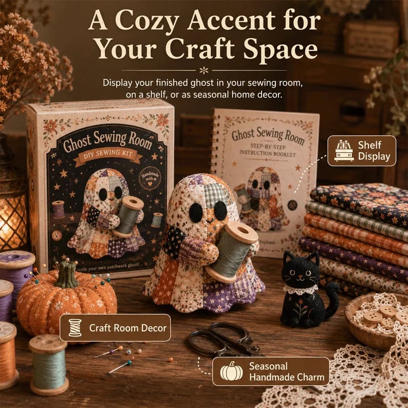 👻Little Ghost’s Cozy Halloween DIY Patchwork Kit