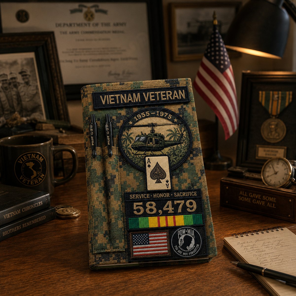 🎖️Vietnam Veteran Tactical Journal Notebook