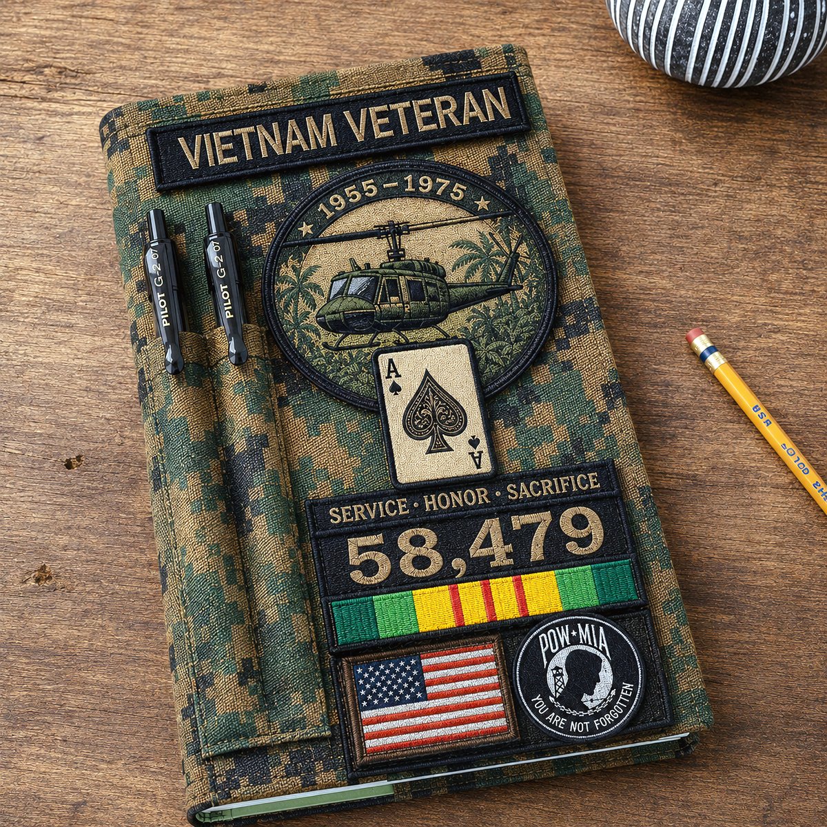 🎖️Vietnam Veteran Tactical Journal Notebook