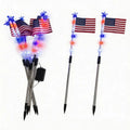 8 Solar American Flag Pathway Lights – Red, White & Blue Yard Glow for 250th Independence Celebration 🇺🇸