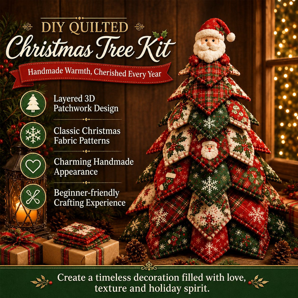 🎄Beginner-Friendly DIY Quilted Christmas Tree Kit | Complete Kit with All Tools & Step-by-Step Guide Included