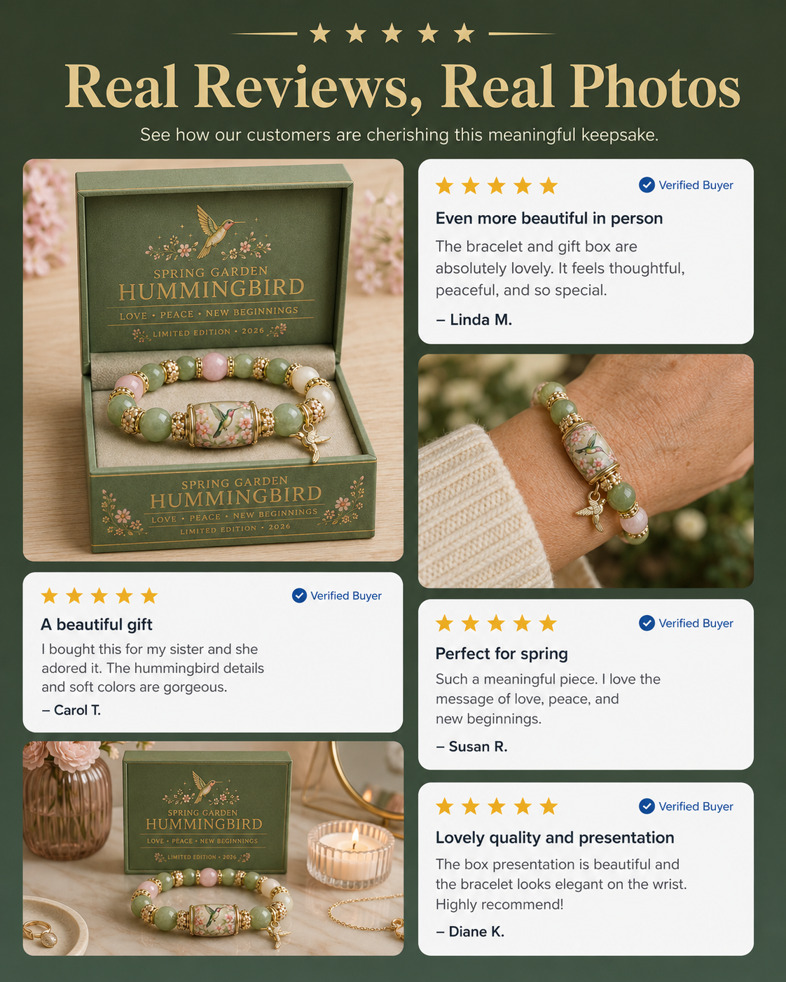 🌿 Love, Peace & Spring Blessings 💖 | 2026 Limited Edition Bracelet