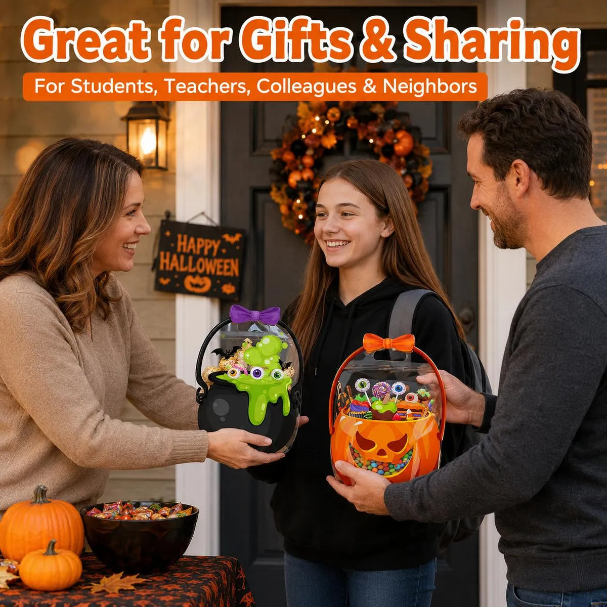 🎃Halloween Bags Plastic Halloween Goodie Bags