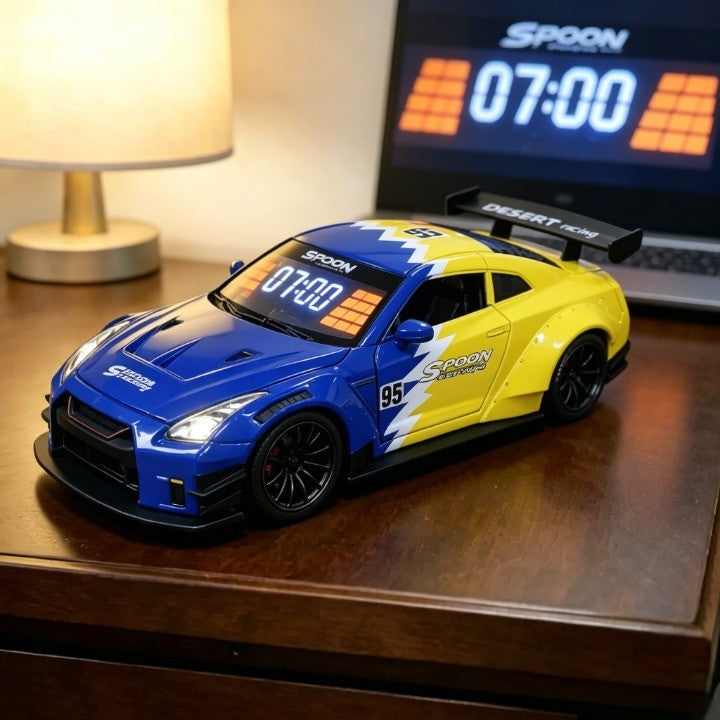 🏎️ 2026 Upgrade Hypercar Alarm Clock - Realistic Engine Revving & Motion Light Effects