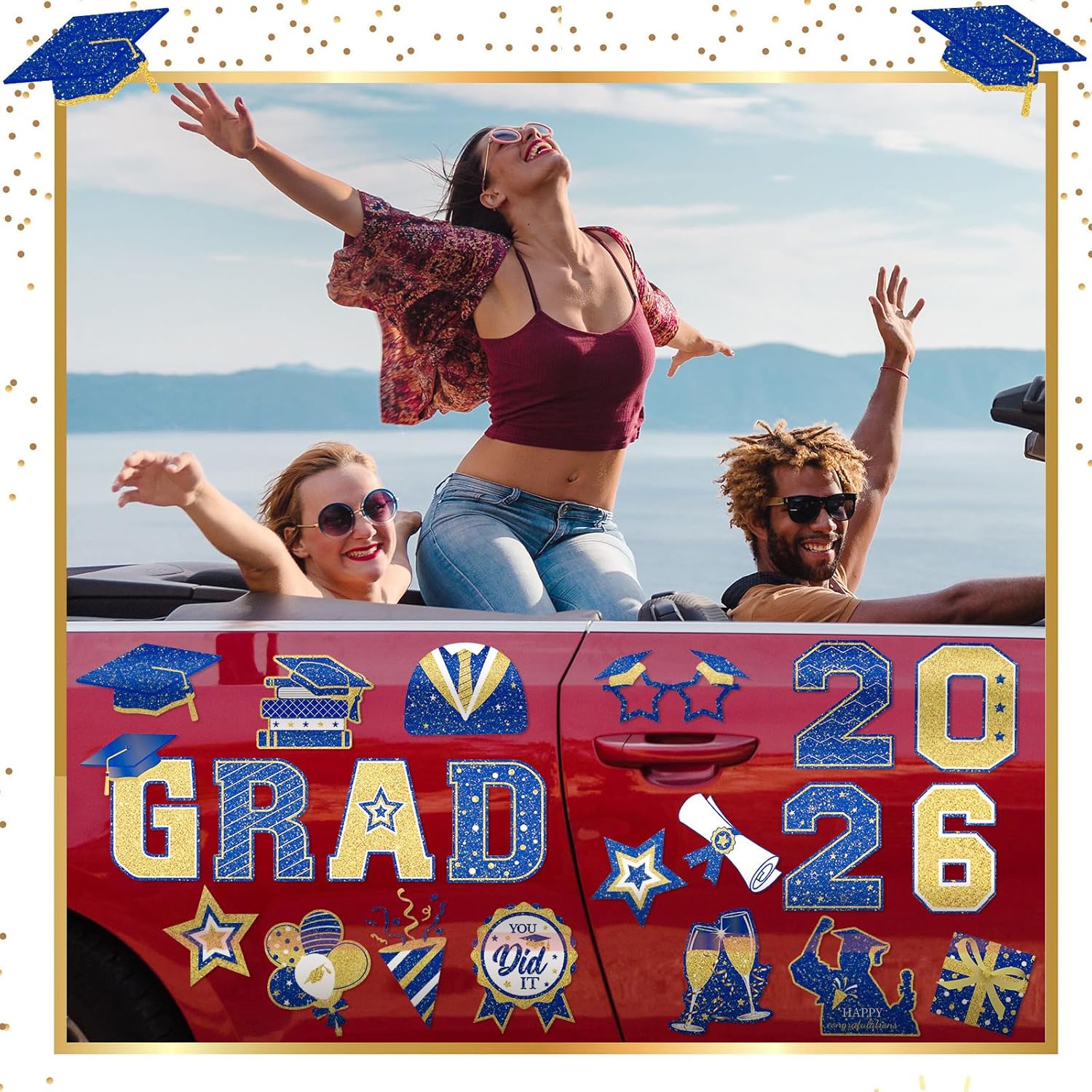 2026 Grad Magnets – 30Pcs Set for Celebration Decor🧲(Cars, Fridges & More)