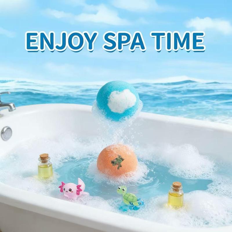 🛁 Natural Bath Bombs for Kids with Mega Bubbles & Surprise Inside 🥚