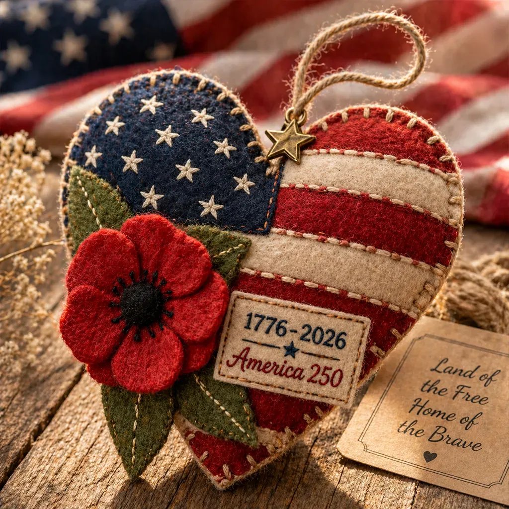 ✝️DIY Patriotic Poppy Cross Ornament Kit