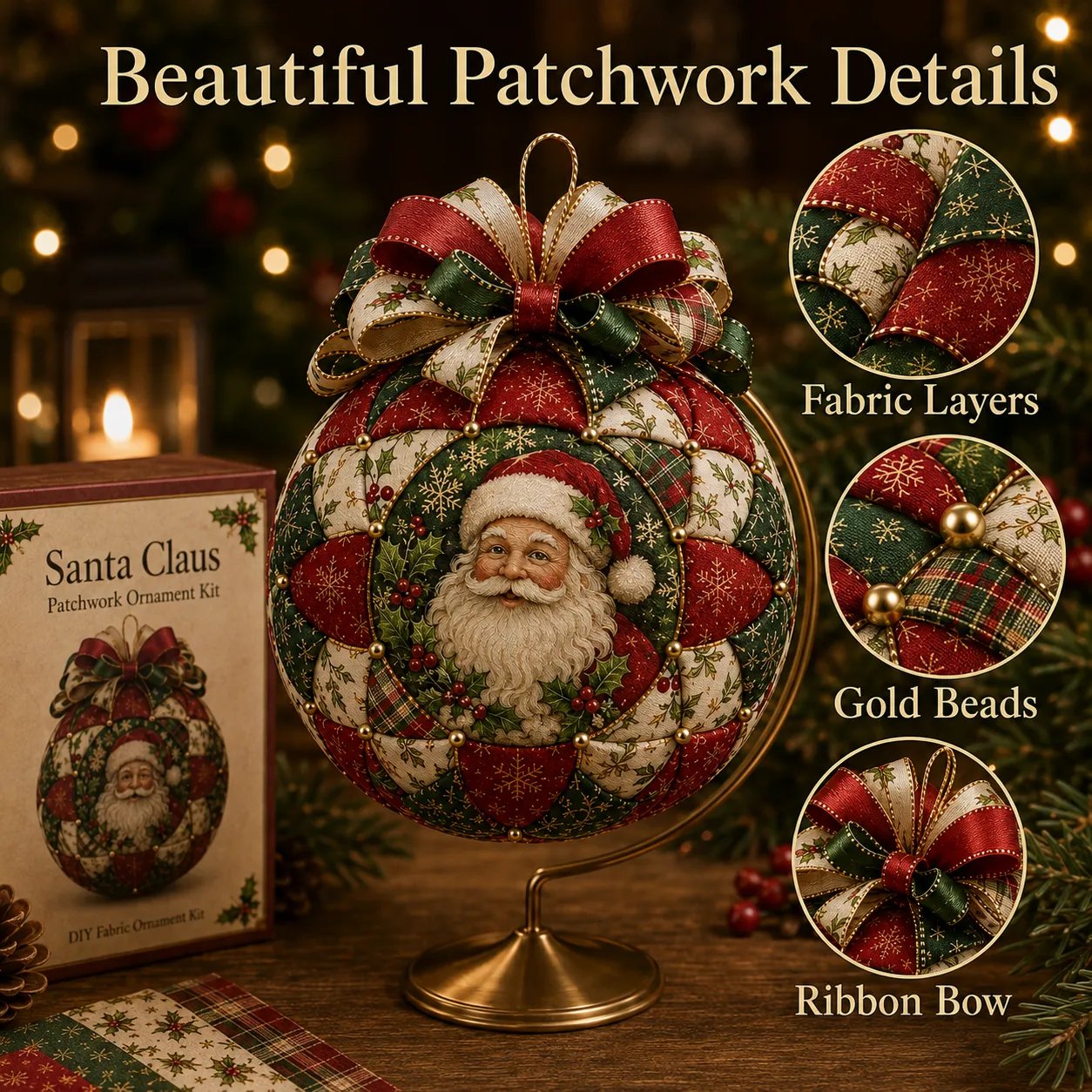 🎄Christmas Classics Patchwork Ornament DIY Kit