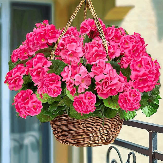 🌸 Lush, UV-Resistant Artificial Geraniums