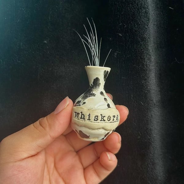 Hand-Thrown Whiskers Keepsake Vase