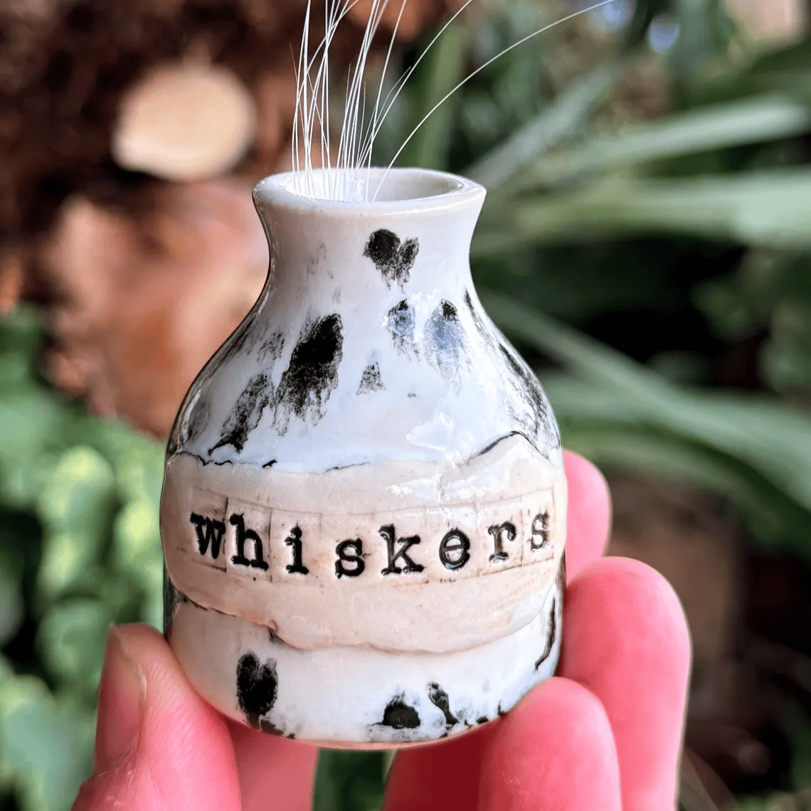 Hand-Thrown Whiskers Keepsake Vase