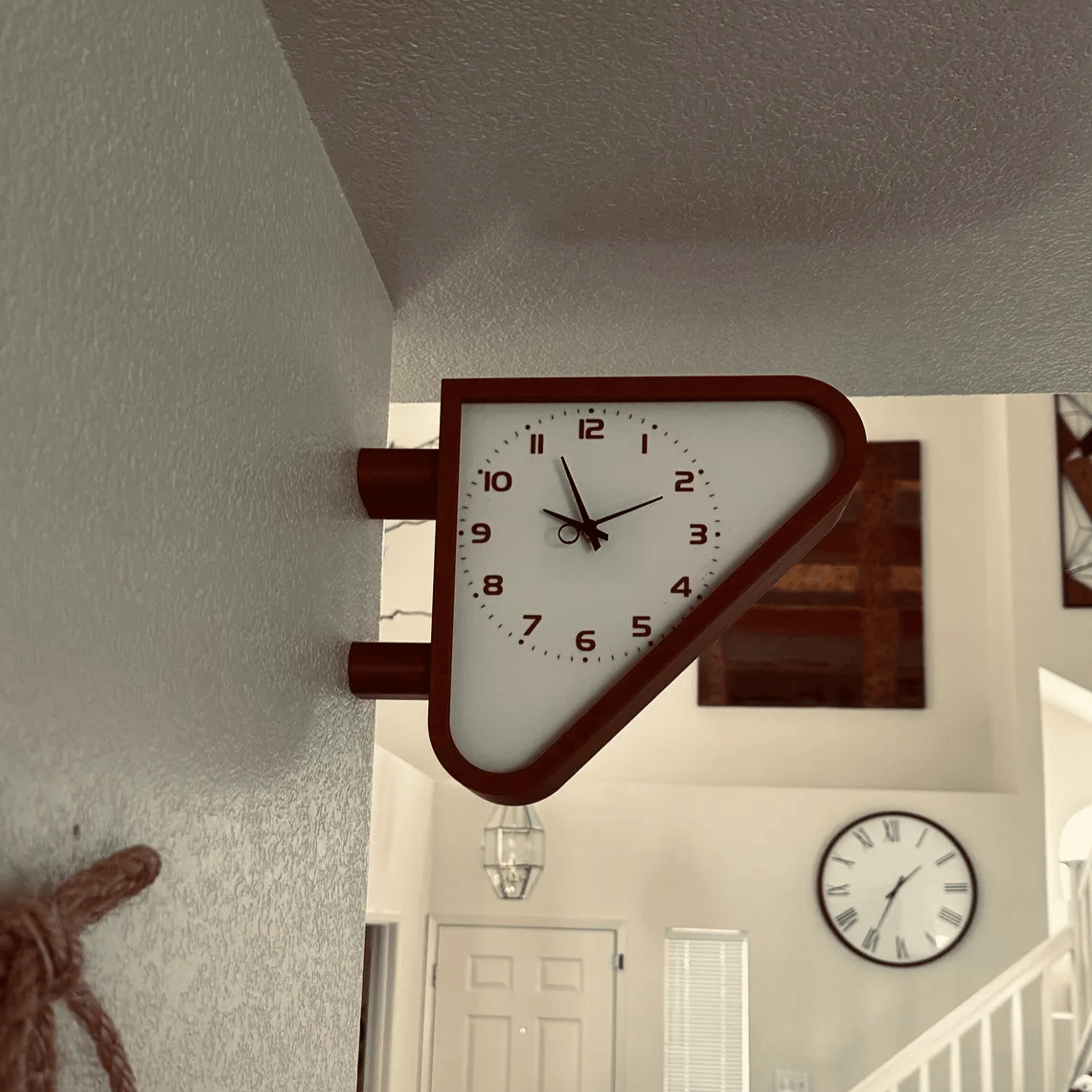 1970s Inspired Double Sided Station Clock