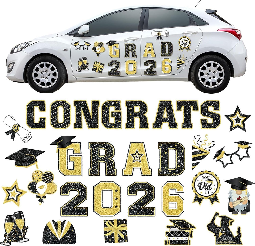 2026 Grad Magnets – 30Pcs Set for Celebration Decor🧲(Cars, Fridges & More)