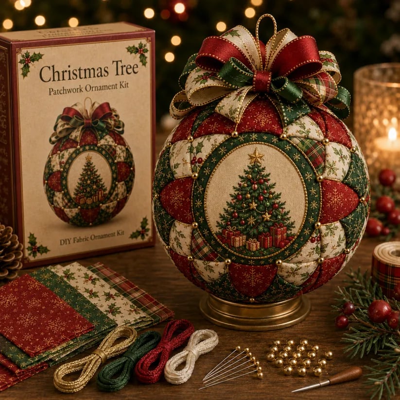 🎄Christmas Classics Patchwork Ornament DIY Kit