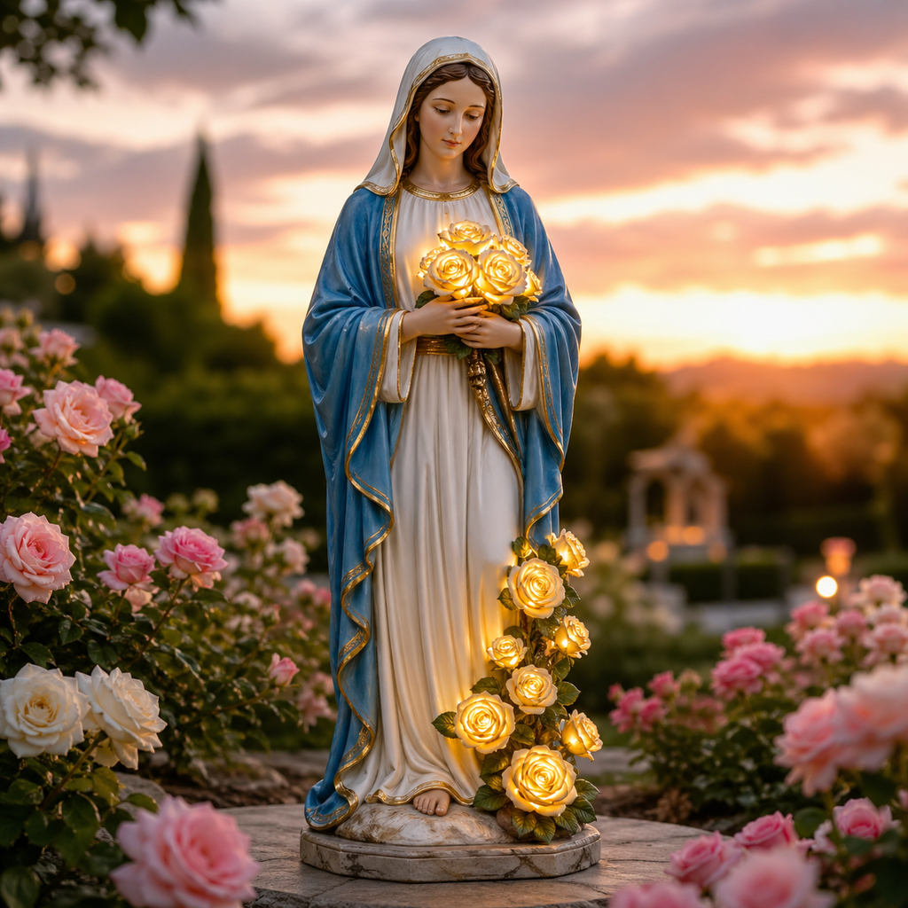 Virgin Mary Garden Light