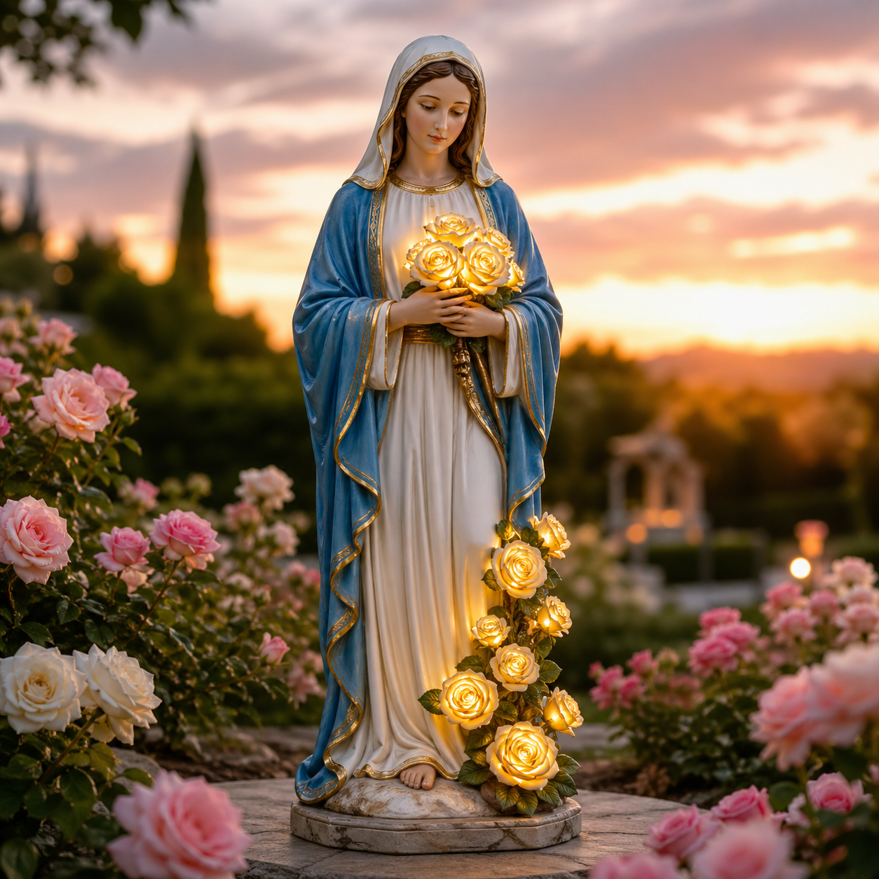 Virgin Mary Garden Light