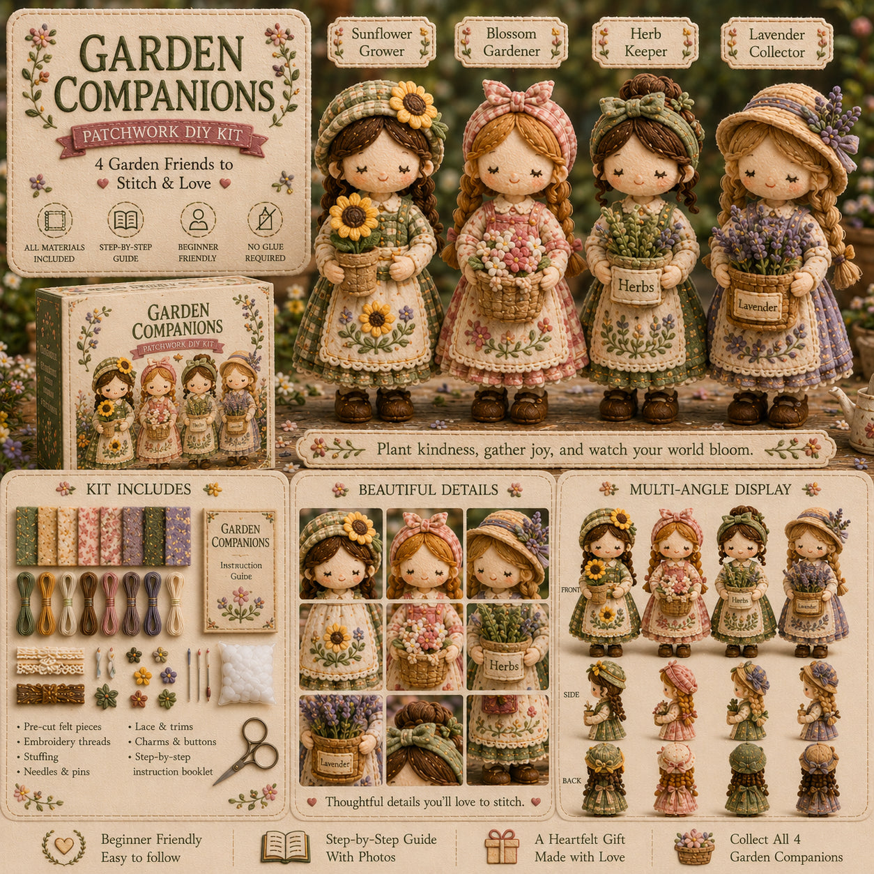 🧵 Tiny Worlds Collection – Patchwork DIY Kit Series