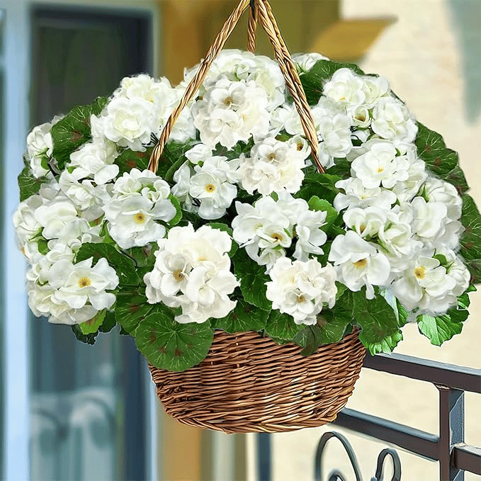 🌸 Lush, UV-Resistant Artificial Geraniums