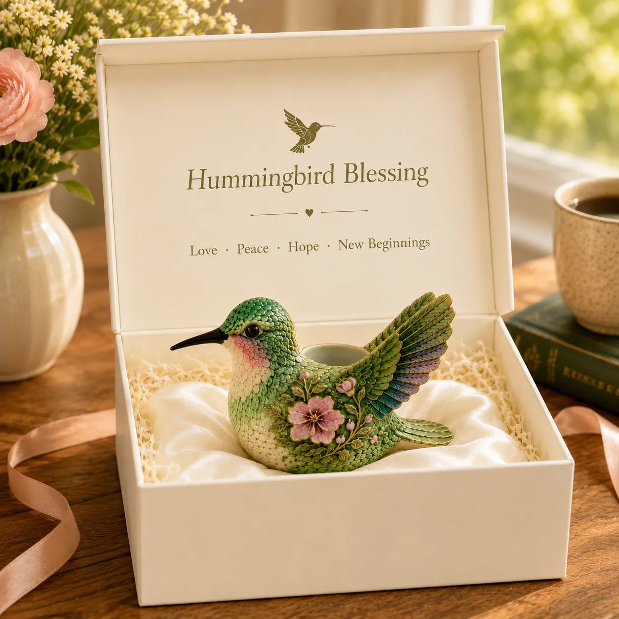 🌸Hummingbird Candle Holder Of Hope & Blessings