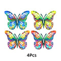 A complete set! 4PcsButterfly Metal WallDecor