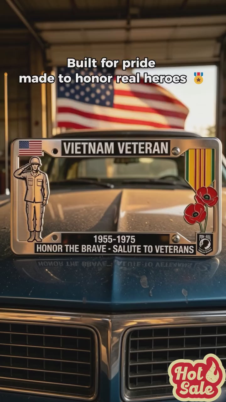 Vietnam Veteran TributeLicense Plate Frame